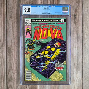 Nova #19 CGC 9.8 Newsstand WP 1st appearance of Blackout, a villain with mastery of the Darkforce Dimension (cert 0024)