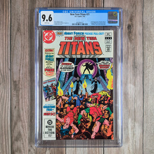 New Teen Titans #21 CGC 9.6 WP 1st appearance of Brother Blood (cert 1011)