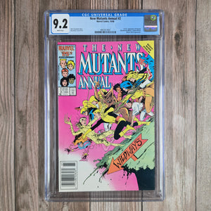 New Mutants Annual #2 CGC 9.2 Newsstand WP 1st appearance and origin of Betsy Braddock in U.S. comics, renamed Psylocke by Mojo (cert 7007)