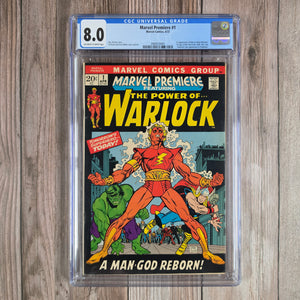 Marvel Premier #1 CGC 8.0 Rebirth of HIM, renamed Warlock by the High Evolutionary (cert 4001)
