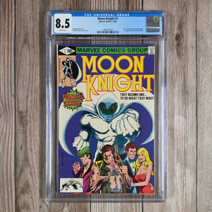 Moon Knight #1 CGC 8.5 WP First ongoing Moon Knight title series (cert 8003)