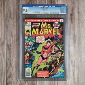 Ms. Marvel #1 CGC 9.6 News Stand WP 1st appearance of Carol Danvers as Ms. Marvel (cert 3021)
