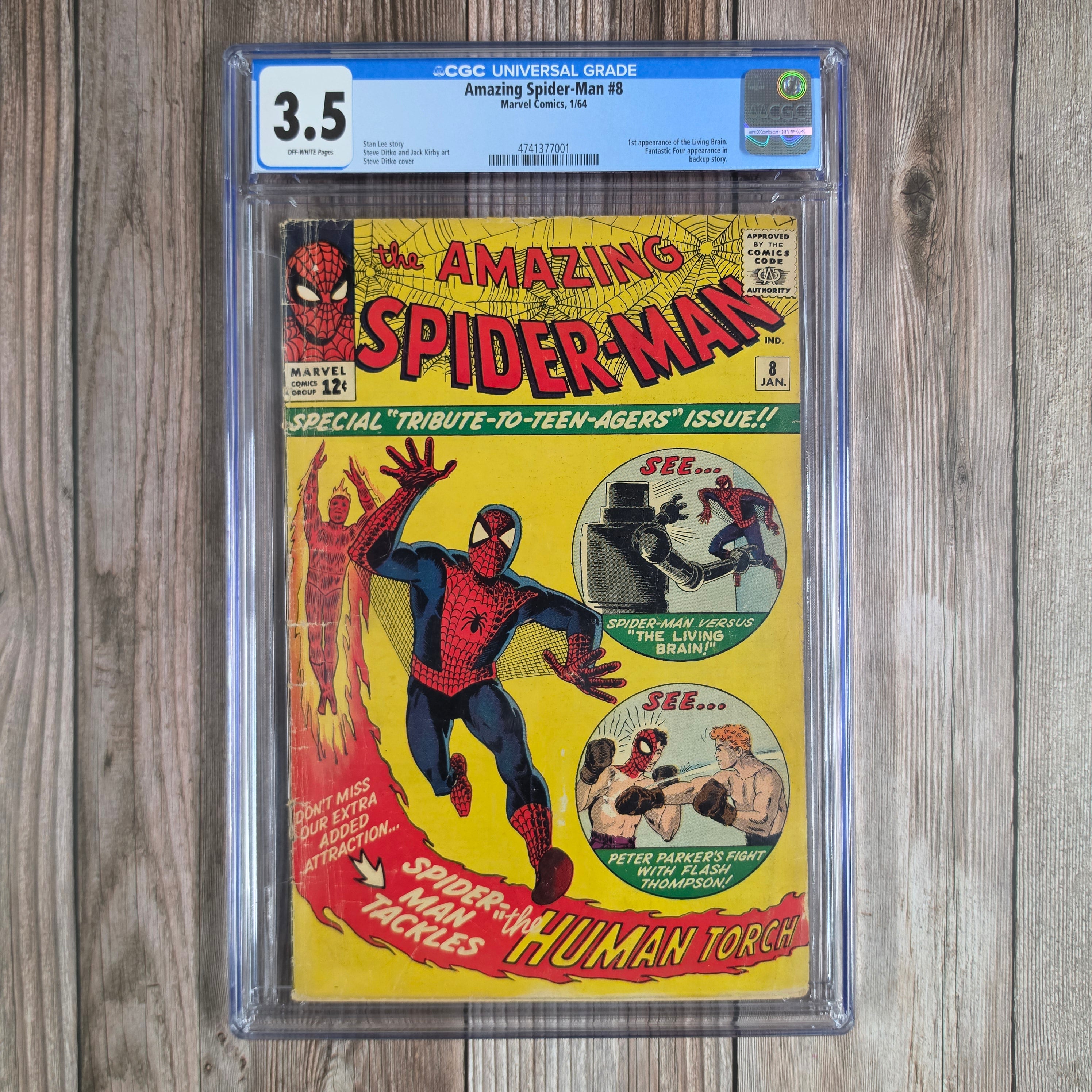 Amazing Spider-Man #8 CGC 3.5 1st appearance of the Living Brain
