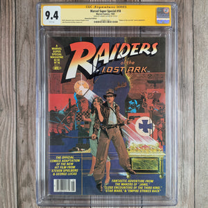Marvel Super Special #18 CGC 9.4 WP SS Signed by Howard Chaykin " Raiders of the Lost Ark" movie adaptation NEWSSTAND EDITION (Cert 7001)