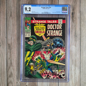 Strange Tales #155 CGC 9.2 WP Cover art by Jim Steranko, President Lyndon B. Johnson Cameo (Cert 8011)