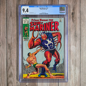Sub-Mariner #12 CGC 9.4 WP Origin of the Serpent Crown (Cert 7018)