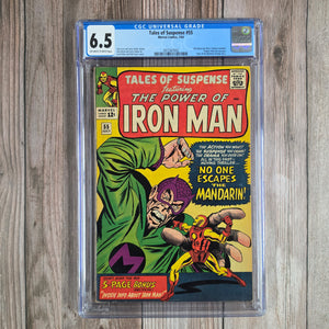 Tales of Suspense #55 CGC 6.5 3rd Appearance of the Mandarin , Pepper Potts pin-up page.(Cert 7002)
