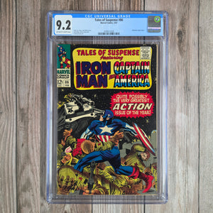 Tales of Suspense #86 CGC 9.2  Cover art by Jack Kirby and Frank Giacoia (Cert 7020)