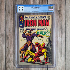 Tales of Suspense #97 CGC 9.2 1st Appearance of Whiplash, First meeting of Captain America and Black Panther (Cert 8007)