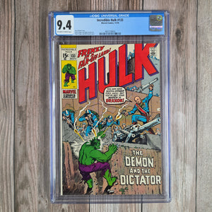 Incredible Hulk #133 CGC 9.4 Cover art by Herb Trimpe and Bill Everett (Cert 9024)