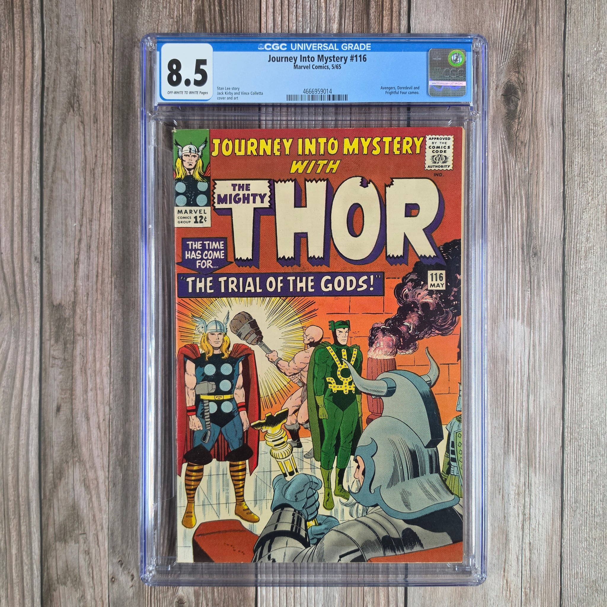 Journey Into Mystery #116 CGC 8.5 Cover art by Jack Kirby and