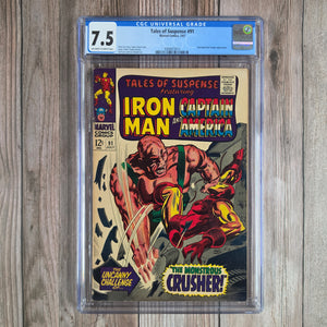 Tales of Suspense #91 CGC 7.5 Cover art by Gene Colan, 1st appearance of the Crusher (Cert 2013)