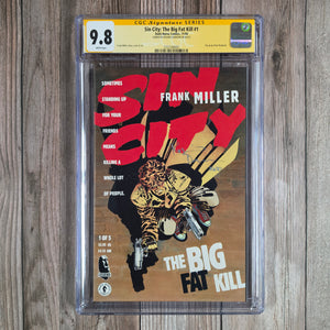 Sin City: The Big Fat Kill #1 CGC 9.8 WP SS Signed by Rosario Dawson, Cover art by Frank Miller, Pin-up by Paul Chadwick (Cert 6001)