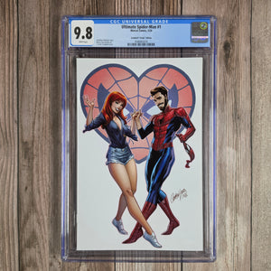 Ultimate Spider-Man #1 CGC 9.8 WP 1:500 Virgin Edition Variant by J. Scott Campbell, 1st appearance of Richard Parker II, later becomes Venom  (Cert 5016)