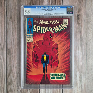 Amazing Spider-Man #50 CGC 5.5 1st appearance of Kingpin (Wilson Fisk), ICONIC “Spider-Man No More” story  (Cert 2006)