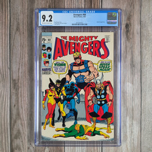 Avengers #68 CGC 9.2 Cover art by Sal Buscema and Sam Grainger (Cert 7011)