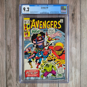 Avengers #88 CGC 9.2 Cover art by Sal Buscemaz, 1st appearance of Psyklop, an insectoid (Cert 7019)