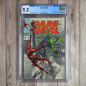 Daredevil #45 CGC 9.2 WP CLASSIC Cover by Gene Colan, Statue of Liberty photo cover. (Cert 0010)