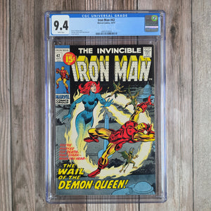 Iron Man #42 CGC 9.4 WP The Wail of the Demon Queen (cert 2024)