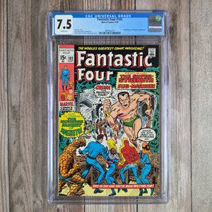 Fantastic Four #102 CGC 7.5 WP Final continuous Stan Lee and Jack Kirby collaboration on the Fantastic Four title (cert 2013)