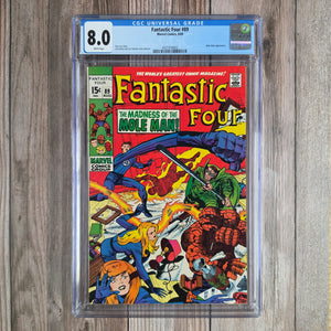 Fantastic Four #89 CGC 8.0 WP Mole Man appearance (cert 8002)
