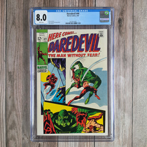 Daredevil #49 CGC 8.0 WP 1st appearance of Starr Saxon, later becomes Mr. Fear then Machinesmith (cert 7005)