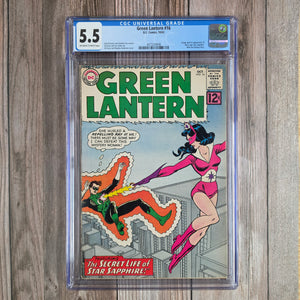 Green Lantern #16 CGC 5.5 1st appearance and origin of Star Sapphire, Carol Ferris (Cert 9006)