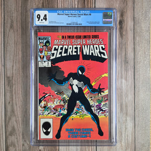 Marvel Super Heroes Secret Wars #8 CGC 9.4 WP Origin of the Black Symbiote Costume (Cert 1007)