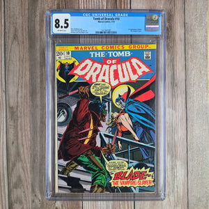 Tomb of Dracula #10 CGC 8.5 1st appearance of Blade (Cert 1001)