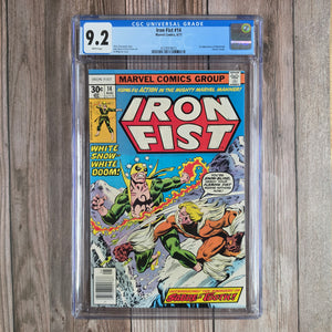 Iron Fist #14 CGC 9.2 WP Cover Art by Al Milgrom 1st Appearance of Sabretooth (Cert 9015)