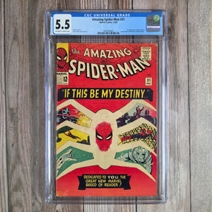 Amazing Spider-Man #31 CGC 5.5 1st appearance of Gwen Stacy, Harry Osborn, Miles Warren (later the Jackal) (Cert 6003)
