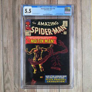 Amazing Spider-Man #28 CGC 5.5 1st appearance and origin of Molten Man (Cert 9017)