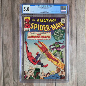 Amazing Spider-Man #17 CGC 5.0 2nd Appearance of Green Goblin, Human Torch Appearance (Cert 9004)