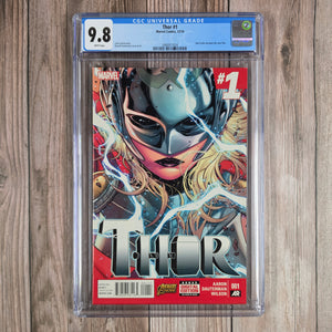 Thor #1 CGC 9.8 WP 1st Cover Appearance of Jane Foster as Thor, 3rd cameo appearance of Jane Foster as Thor (Cert 7024)