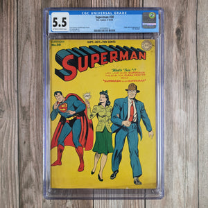 Superman #30 CGC 5.5 Origin and 1st Appearance of Mr. Mxyzptlk (Cert 0014)