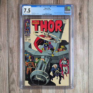 Thor #156 CGC 7.5 Cover art by Jack Kirby and Vince Colletta (Cert 2023)