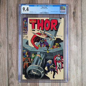 Thor #156 CGC 9.4 Cover art by Jack Kirby and Vince Colletta (Cert 9019)