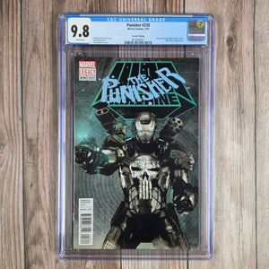 Punisher #218 CGC 9.8 WP 2nd Printing, 1st cameo appearance of the Punisher War Machine armor, LOW PRINT RUN (Cert 8017)