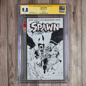 Spawn #200 CGC 9.8 WP SS Signed by Jim Lee, 1:25 Variant Black and White Sketch Cover Art by Jim Lee (Cert 1001)