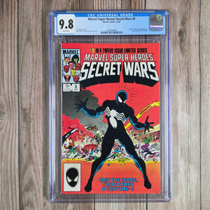 Marvel Super Heroes Secret Wars #8 CGC 9.8 WP ICONIC Cover art by Mike Zeck, Origin of the Black Symbiote Costume (Cert 9008)