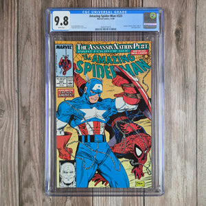 Amazing Spider-Man #323 CGC 9.8 WP ICONIC cover art by Todd McFarlane, 1st Full Appearance of Solo (Cert 5019)