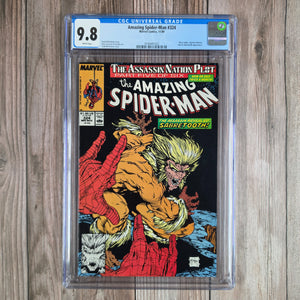 Amazing Spider-Man #324 CGC 9.8 WP CLASSIC Cover art by Todd McFarlane featuring Sabretooth (Cert 1022)