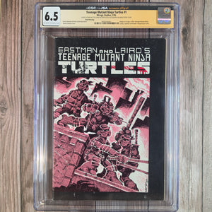 Teenage Mutant Ninja Turtles #1 CGC 6.5 Verified Signature of Kevin Eastman and Peter Laird (on the inside of the front cover), 3rd Print, Origin & 1st Appearance of the Teenage Mutant Ninja Turtles, Splinter and Shredder, LOW PRINT  (Cert 6001)