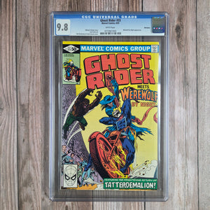 Ghost Rider #55 CGC 9.8 WP 1st meeting and team-up of Johnny Blaze and Jack Russell, 1st battle of Ghost Rider vs Werewolf By Night , Winnipeg Pedigree (Cert 1005)