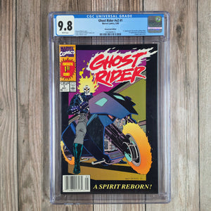 Ghost Rider #1 CGC 9.8 WP 1st Appearance of Ghost Rider Danny Ketch, Deathwatch, Barbara Ketch and Stacy Dolan, NEWSSTAND EDITION  (Cert 4013)