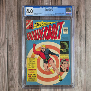 Thunderbolt #1 CGC 4.0 Origin & 1st Appearance of Peter Cannon Thunderbolt, The Hooded One (Cert 9011)