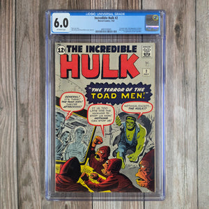 Incredible Hulk #2 CGC 6.0 1st Green Hulk, 1st appearance of the Toad Men (Cert 0003)