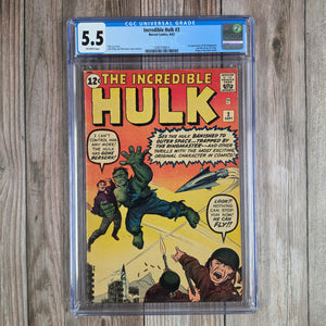 Incredible Hulk #3 CGC 5.5 3rd appearance of the Hulk, 1st Appearance of Ringmaster and 2nd of the Circus of Crime Cover art by Jack Kirby and Dick Ayers (Cert 9013)