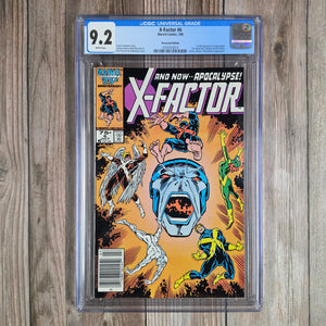 X-Factor #6 CGC 9.2 WP 1st full appearance and cover of Apocalypse, NEWSSTAND EDITION  (cert 3014)