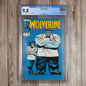 Wolverine #8 CGC 9.8 WP ICONIC cover art by John Buscema featuring Wolverine and the Hulk as his Joe Fixit persona (Cert 3013)
